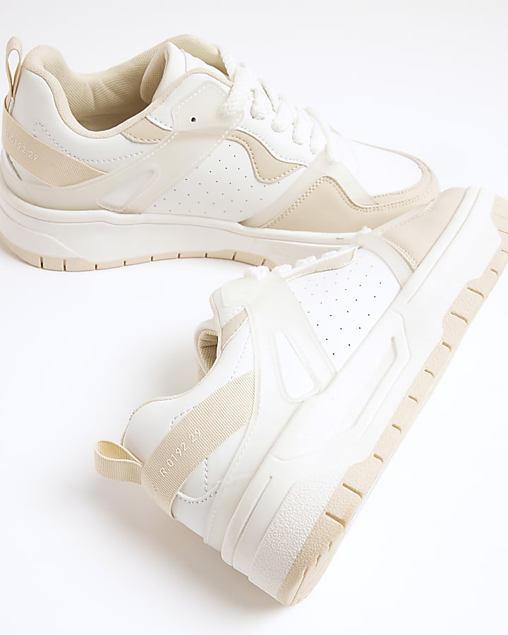 Beige Chunky Trainers