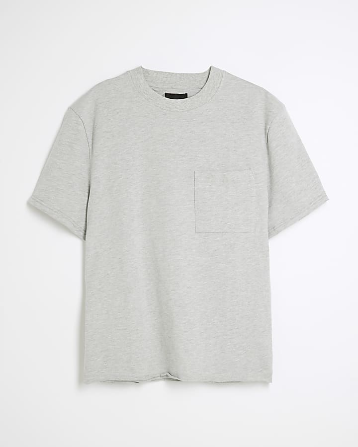 Grey Regular fit Pocket T-shirt