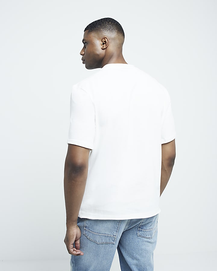 Cream Regular fit Pocket T-shirt