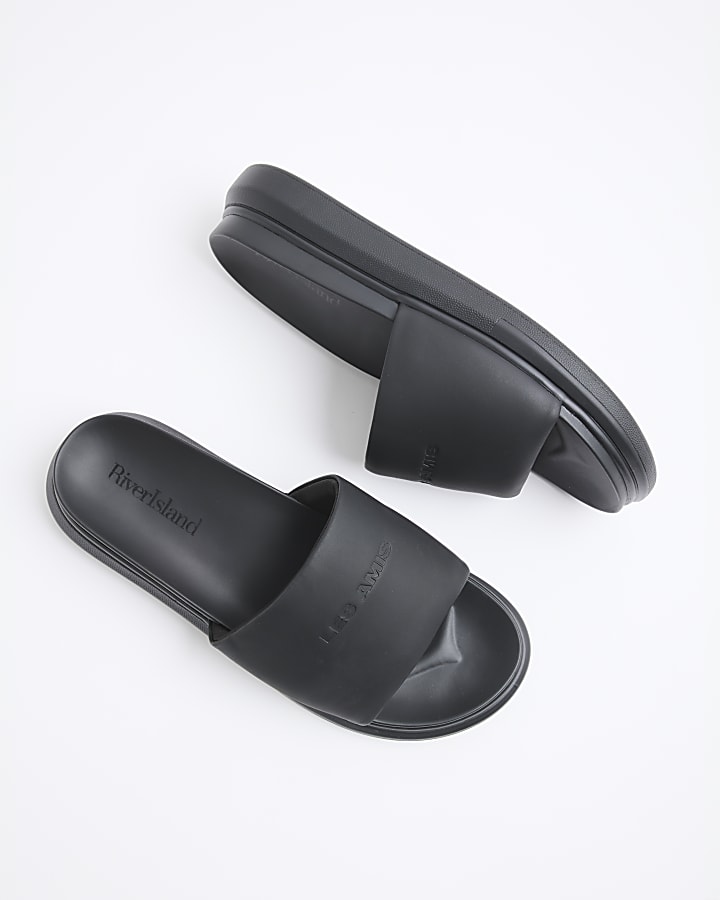 Black Padded Sliders