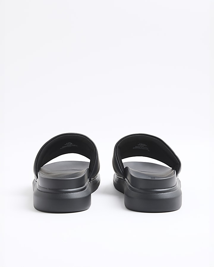 Black Padded Sliders