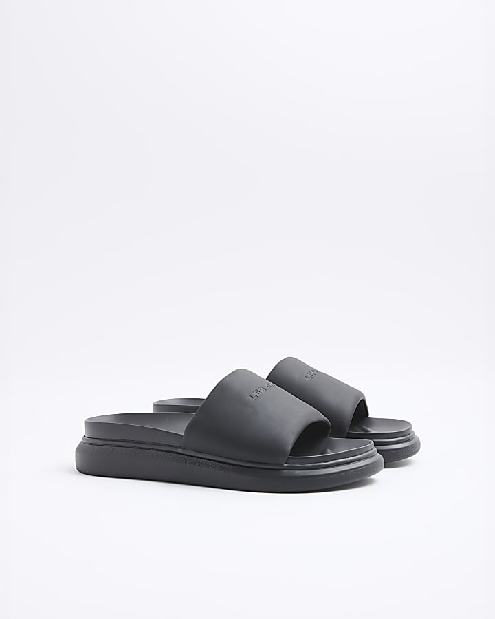 Black Padded Sliders