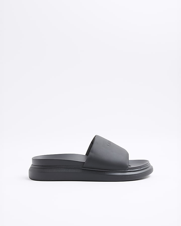 Black Padded Sliders