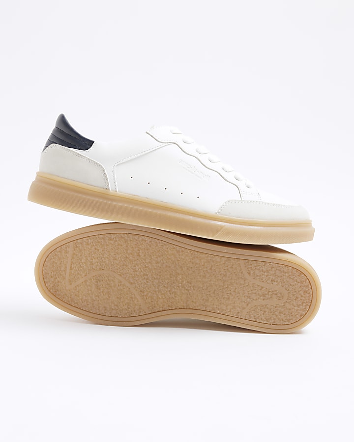 White Retro Gumsole Trainers