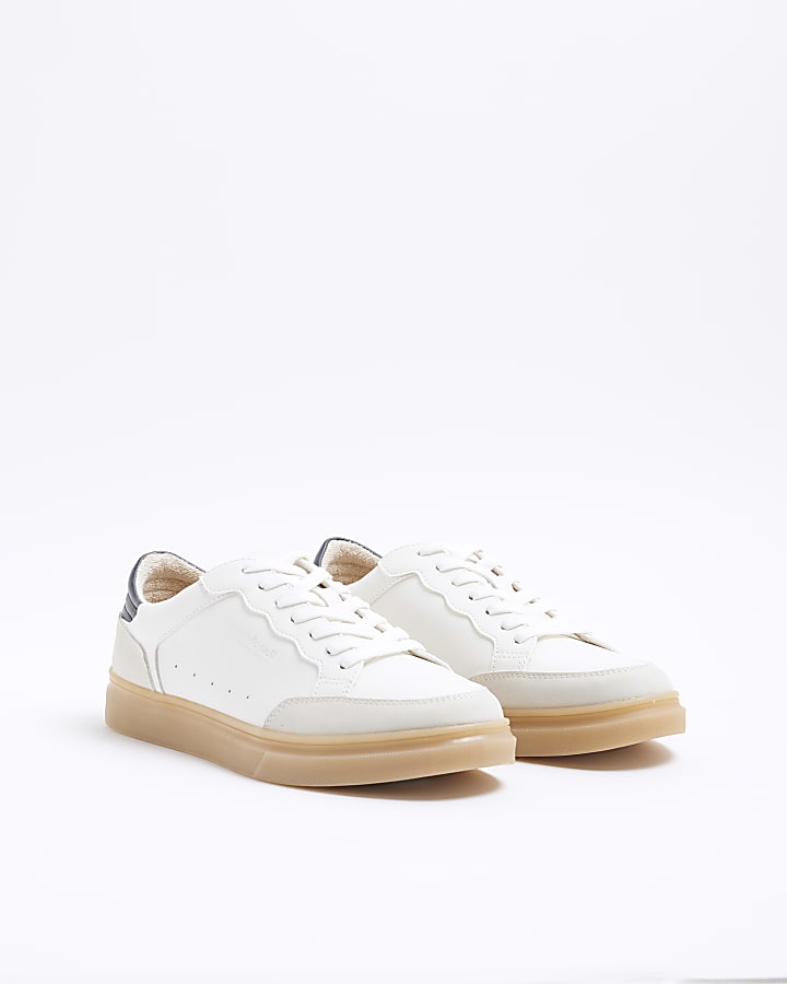 White Retro Gumsole Trainers