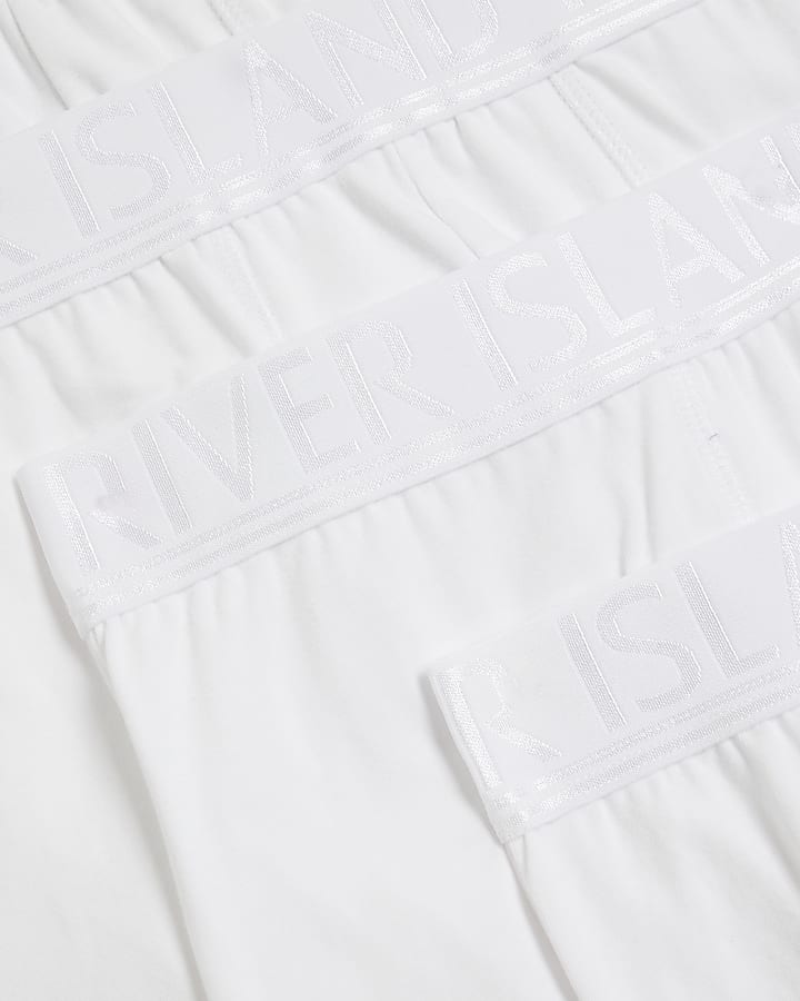 White 4 Pack Tipped Trunks