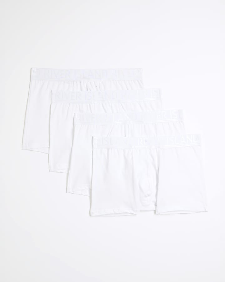 White 4 Pack Tipped Trunks