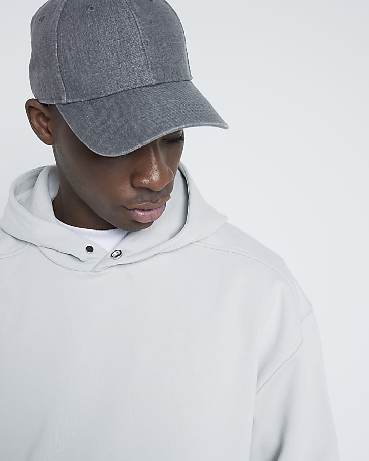 Grey Boxy Fit Hoodie