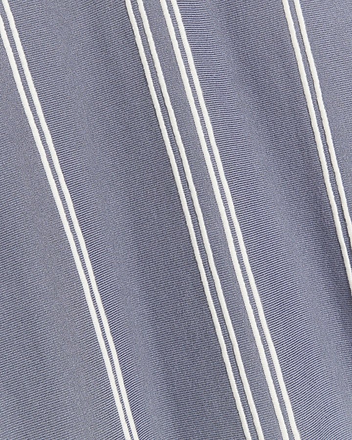 Blue Slim Fit Stripe Polo Shirt