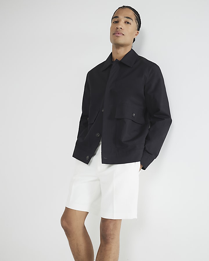 White Waffle Shorts