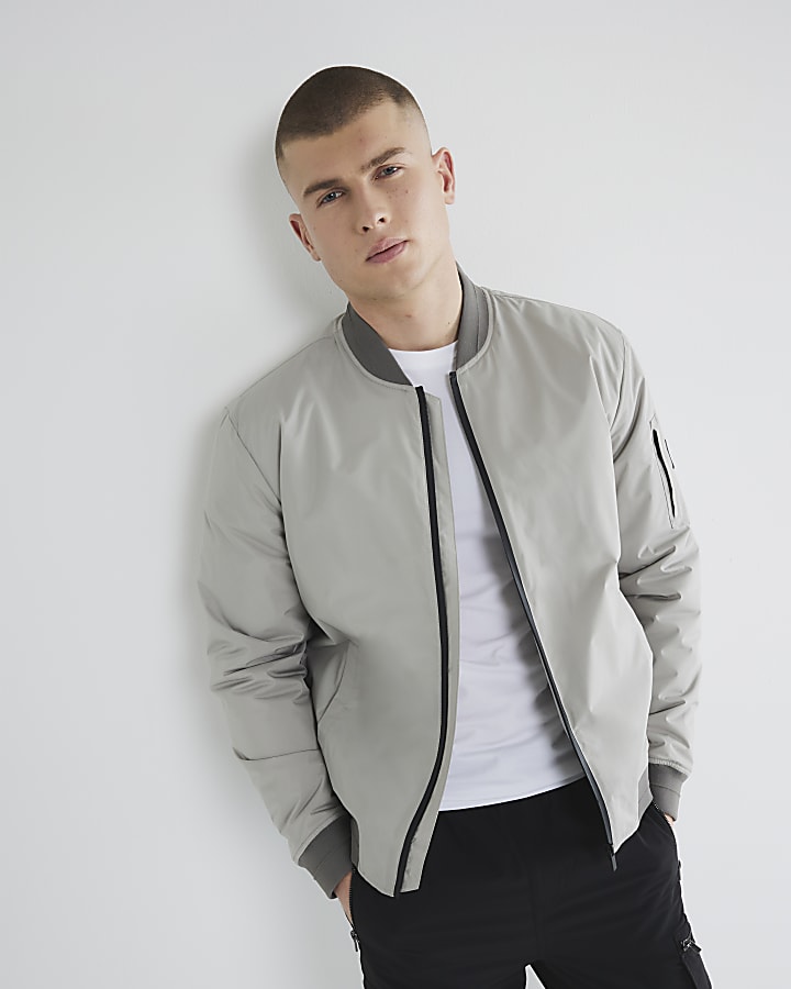 Grey Bomber Jacket