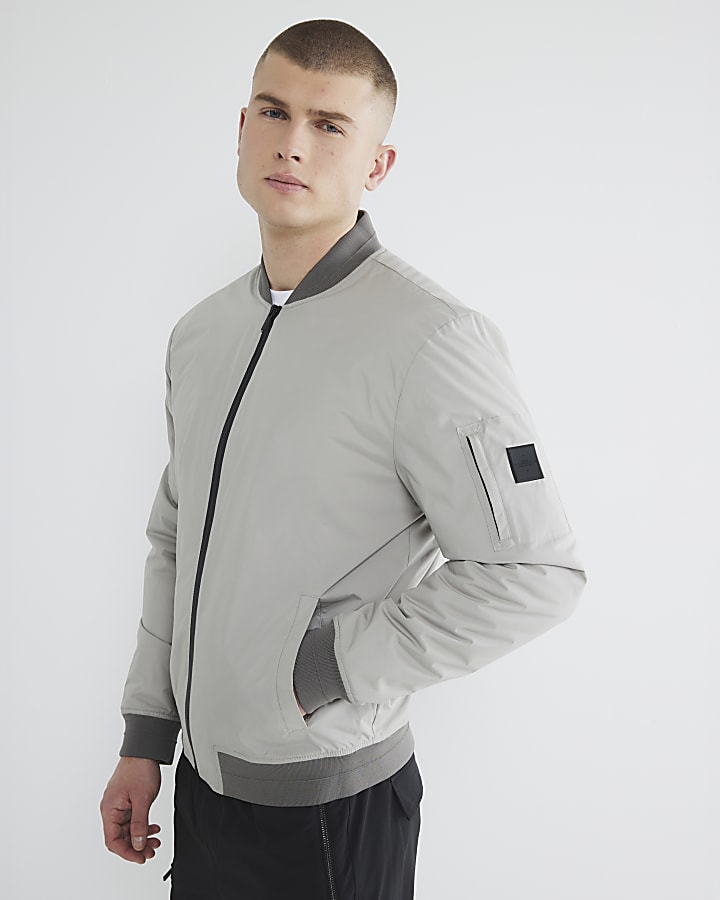 Grey Bomber Jacket