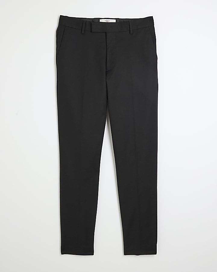 Black Skinny Fit Chino Trousers