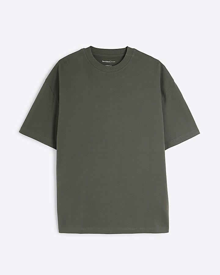 Khaki Short Sleeve Oversized T-Shirt