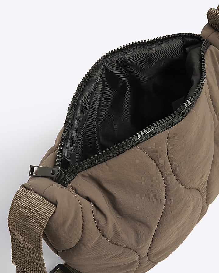 Beige Quilted Luminis Sling Cross Body Bag