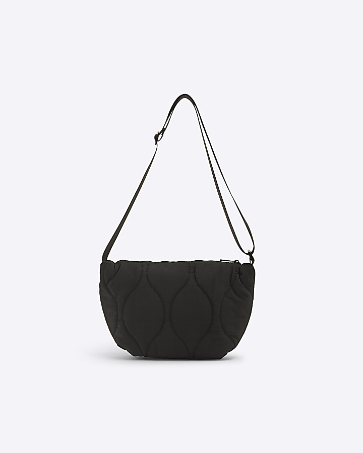 Black Quilted Luminis Cross Body Bag