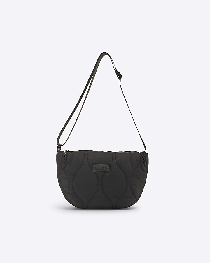 Black Quilted Luminis Cross Body Bag