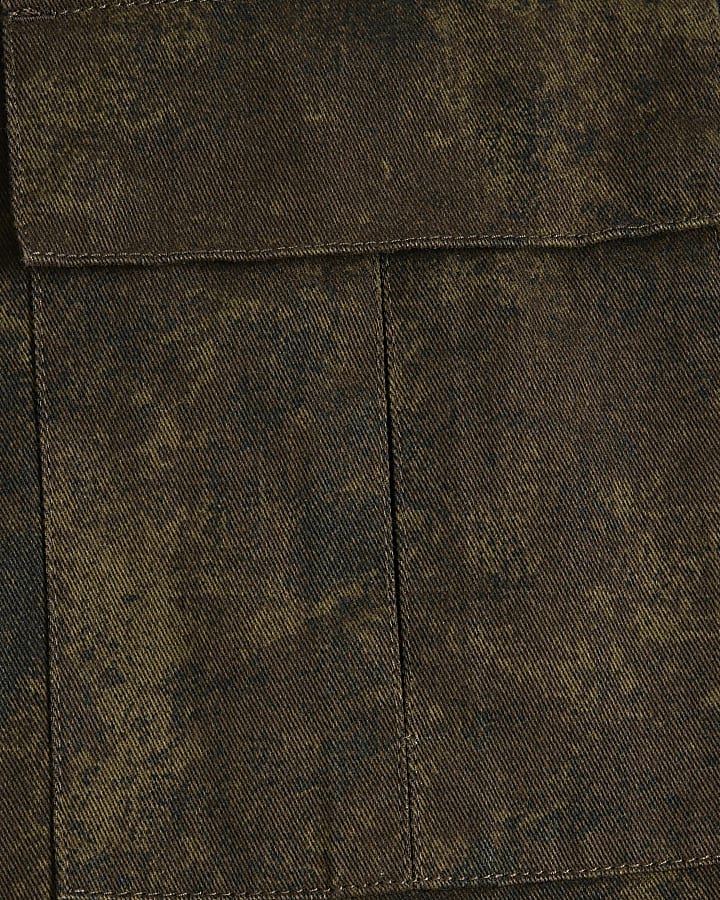 Brown Regular Fit Camouflage Overshirt