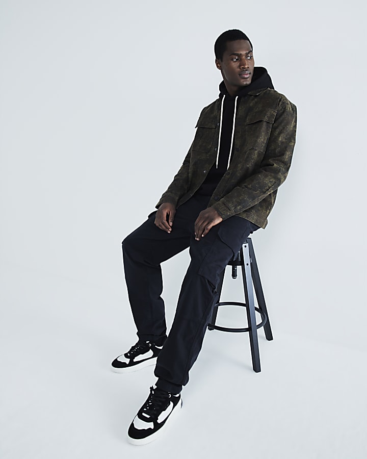 Brown Regular Fit Camouflage Overshirt