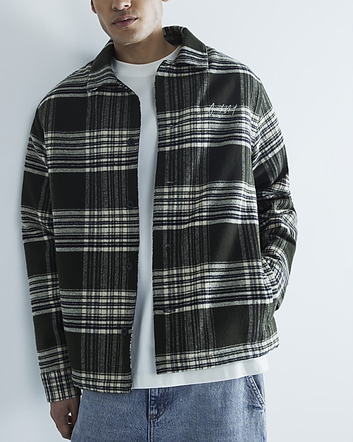 Green Borg Check Overshirt