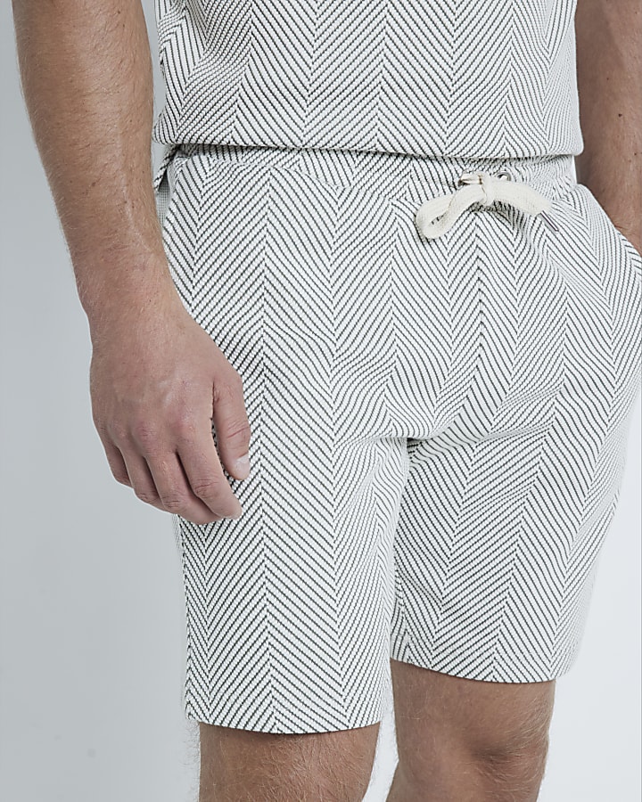 Khaki Jacquard Shorts