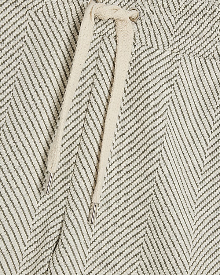 Khaki Jacquard Shorts