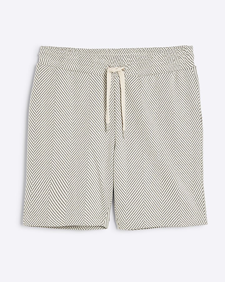 Khaki Jacquard Shorts