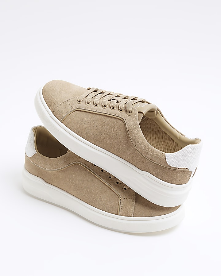 Stone Suede Chunky Trainers