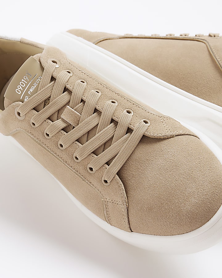 Stone Suede Chunky Trainers