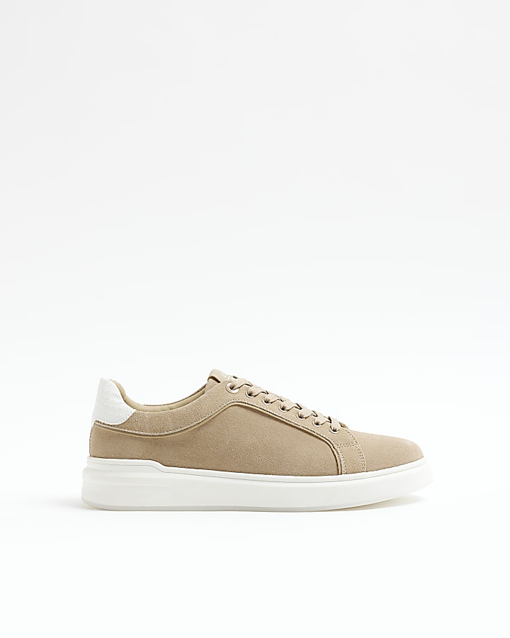 Stone Suede Chunky Trainers