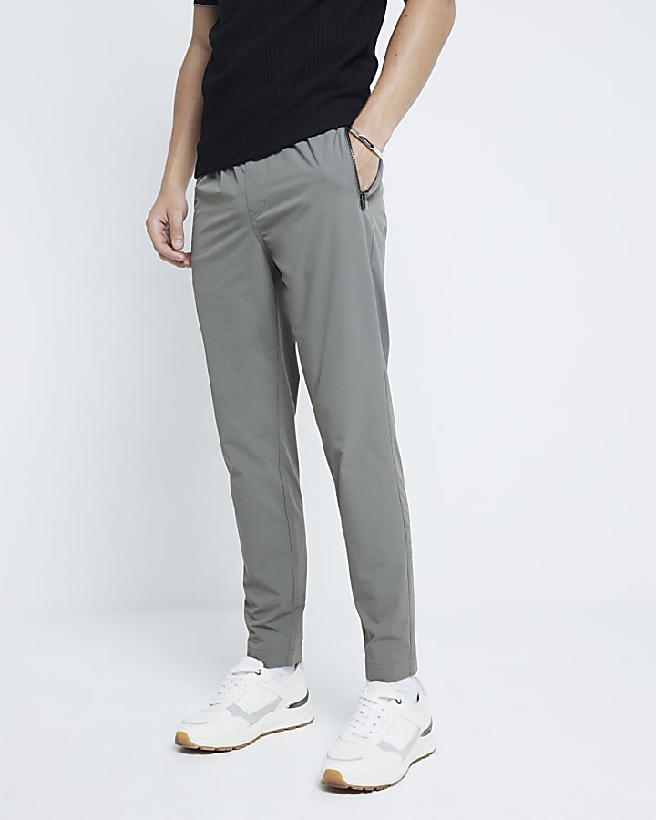 Grey Skinny Fit Pull On Trousers