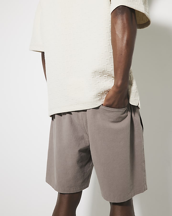 Brown Pull On Shorts