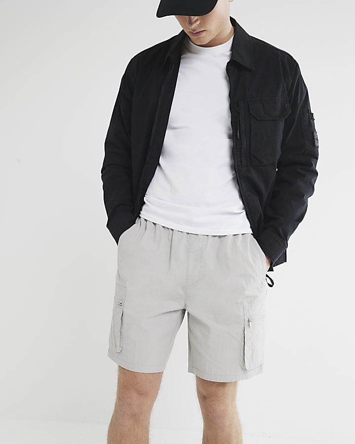 Grey Cargo Shorts