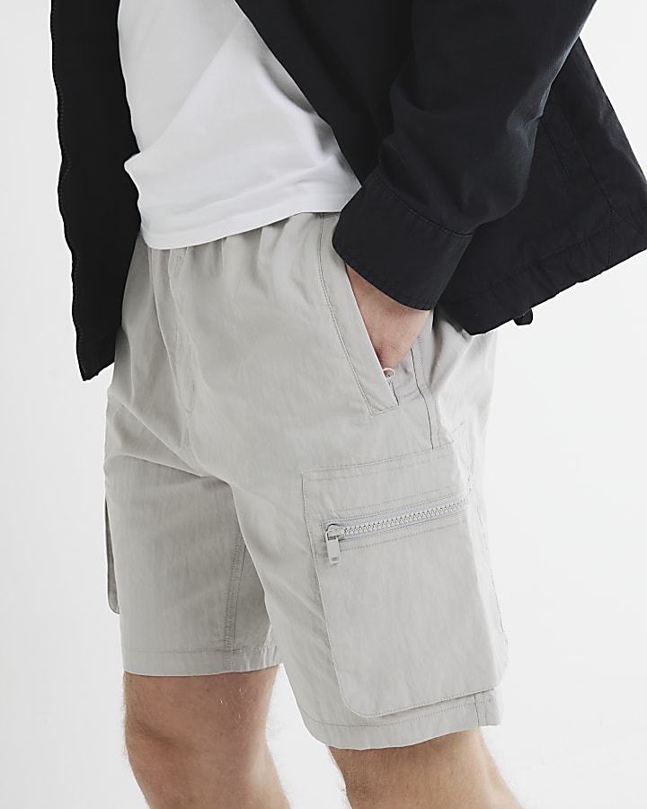 Grey Cargo Shorts