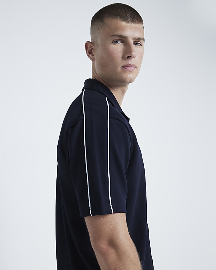 Navy Twill Polo shirt