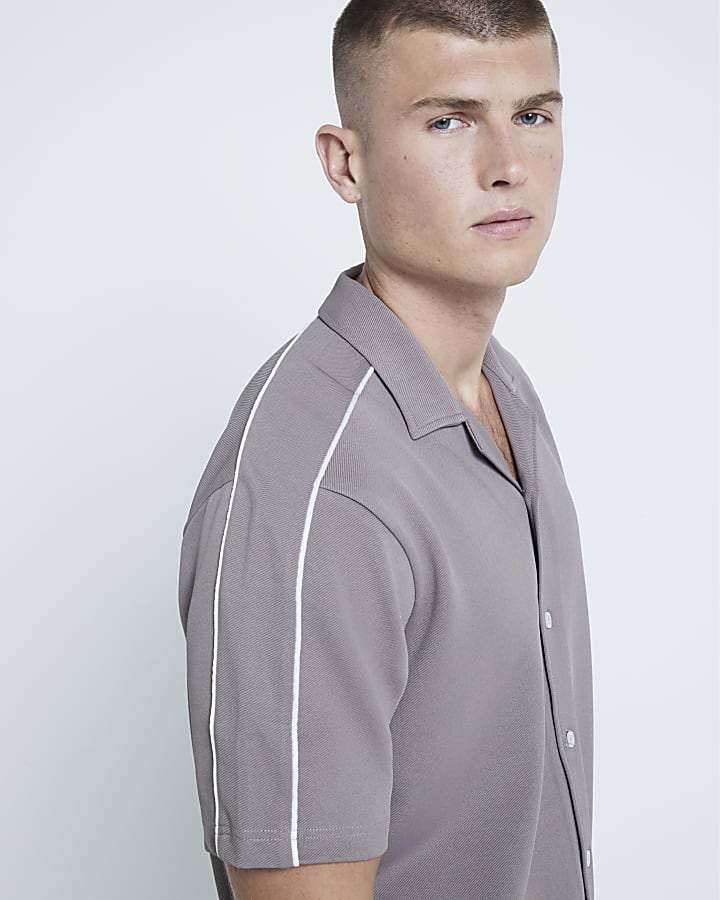 Beige regular fit Twill Polo shirt
