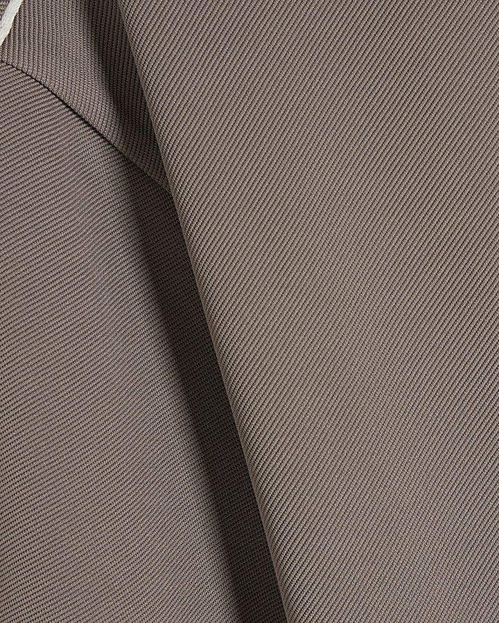 Beige regular fit Twill Polo shirt