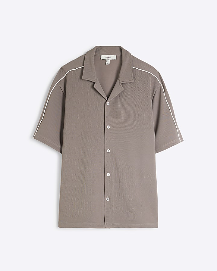 Beige regular fit Twill Polo shirt