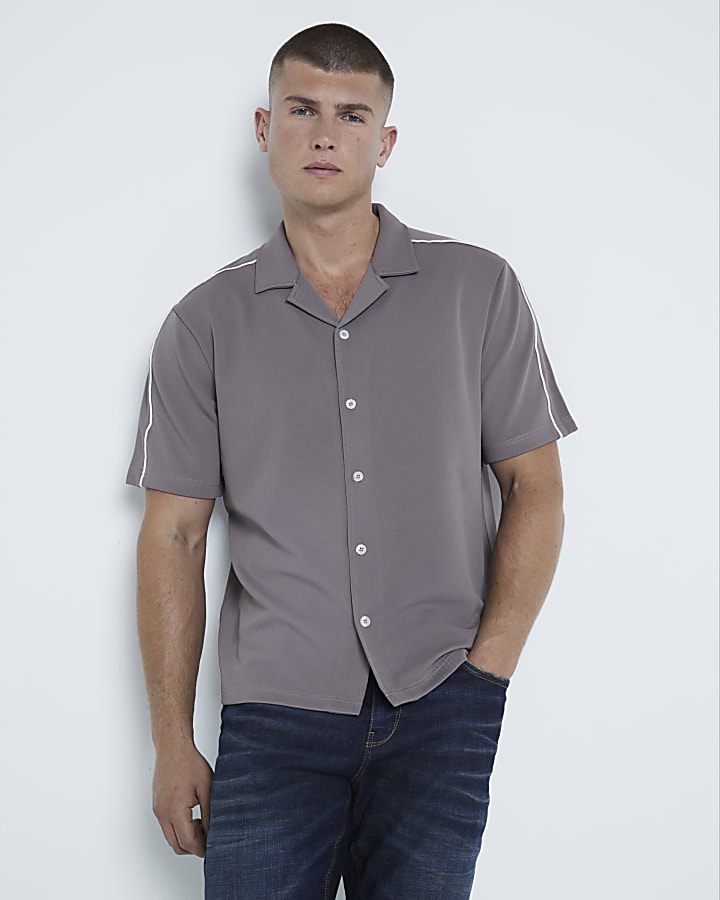 Beige regular fit Twill Polo shirt