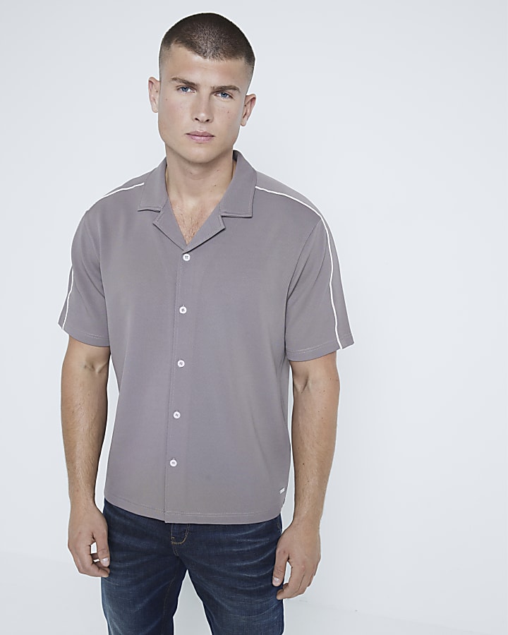 Beige regular fit Twill Polo shirt