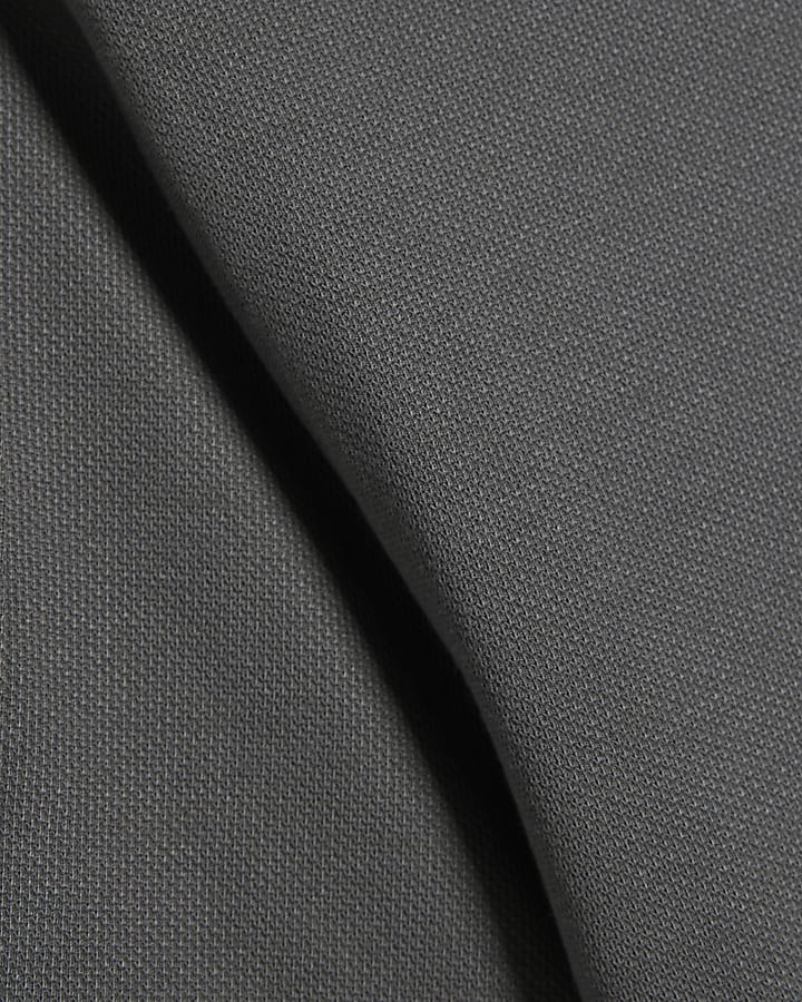 Grey Muscle fit Pique T-Shirt
