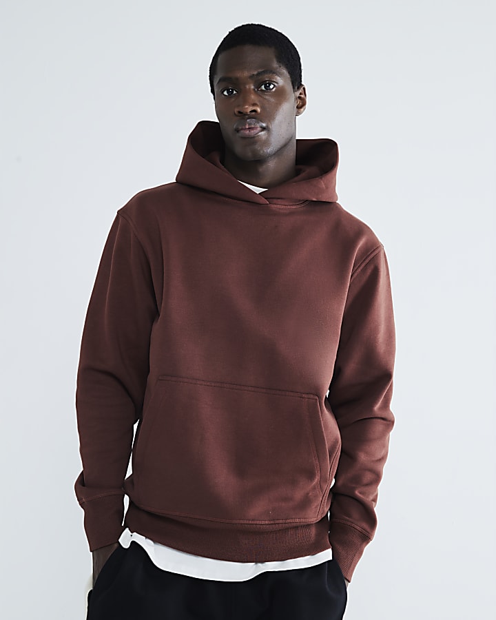 Red long hoodie sale