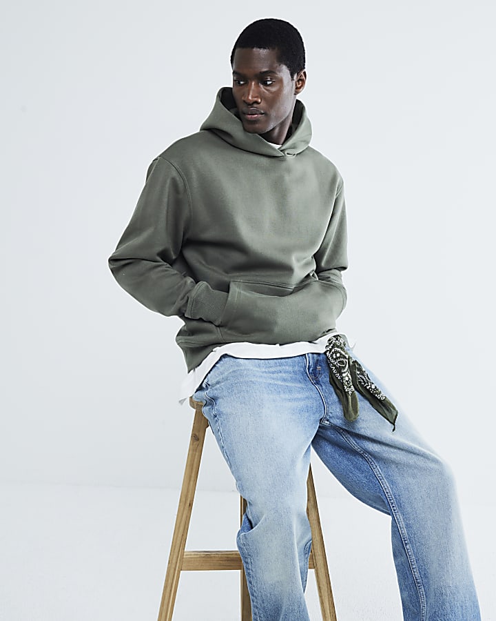 Khaki Long Sleeve Essential Hoodie