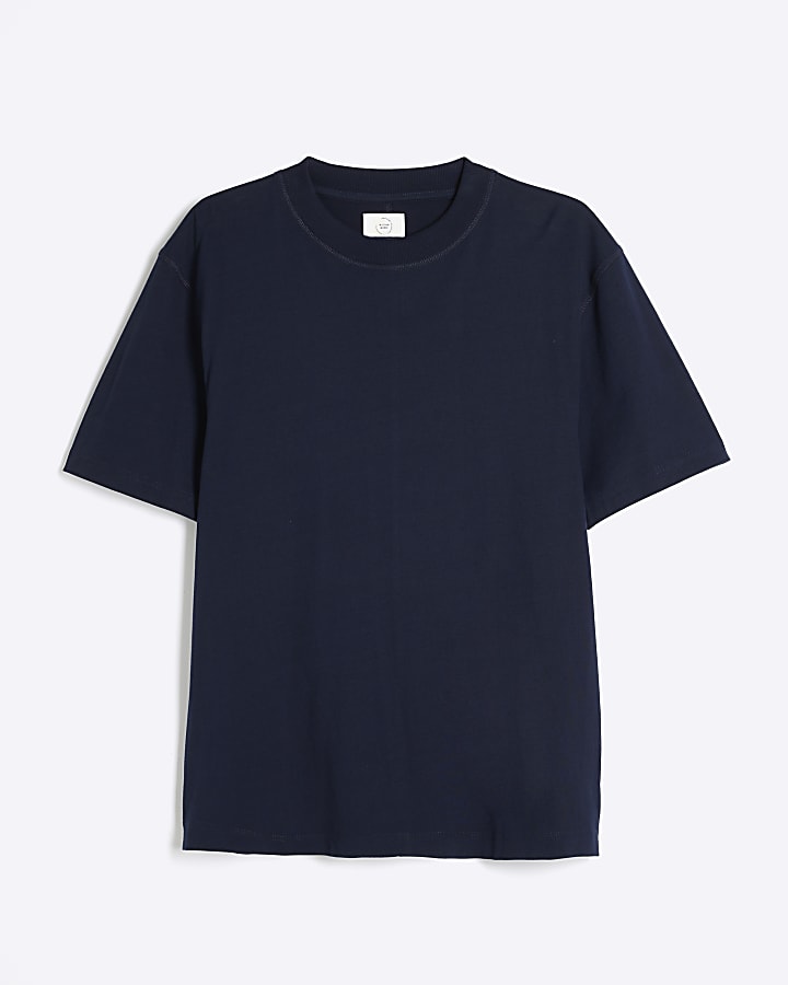 Navy RI Studio Regular Fit T-shirt