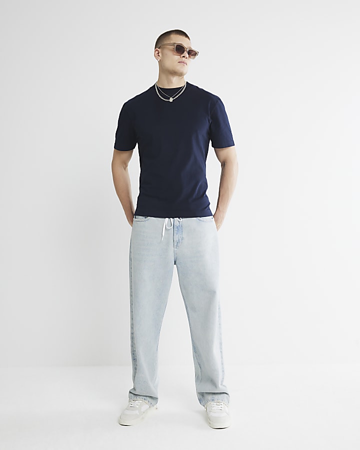 Navy RI Studio Regular Fit T-shirt