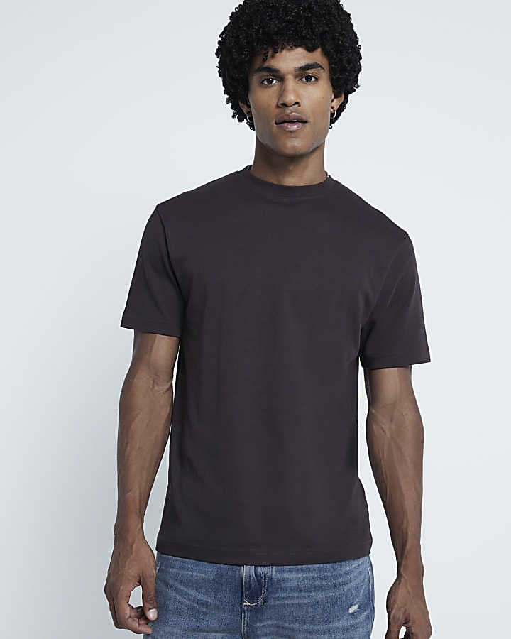 Brown Slim Fit RI Studio T-Shirt