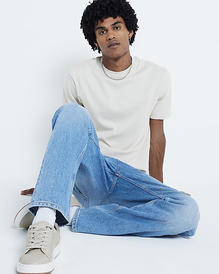 Cream Slim Fit RI Studio T-Shirt