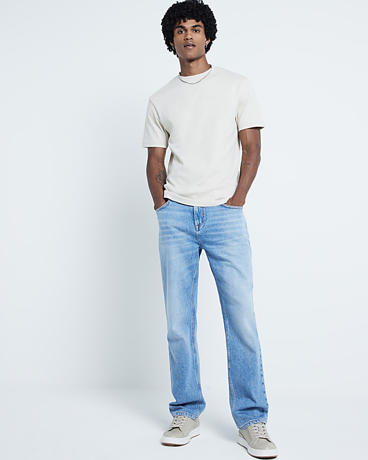 Cream Slim Fit RI Studio T-Shirt