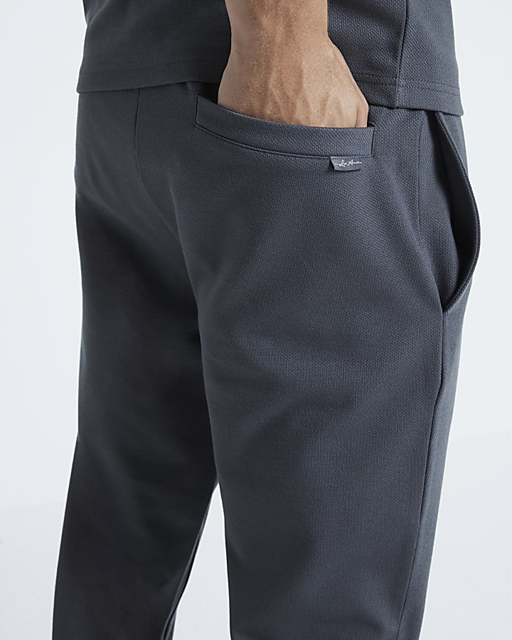 Grey Pique Skinny Fit Joggers