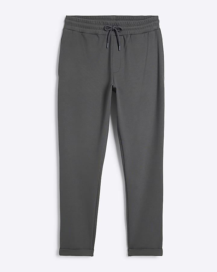 Grey Pique Skinny Fit Joggers